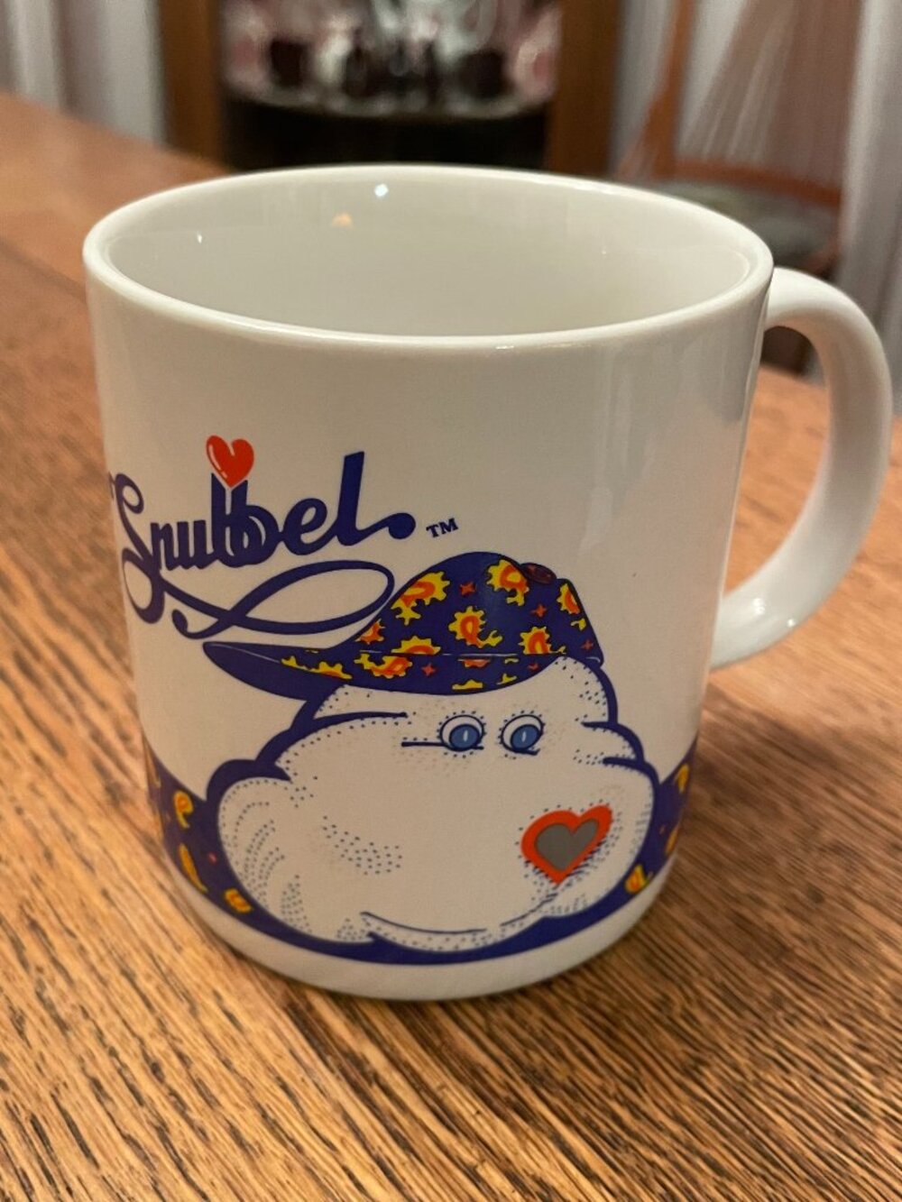 Vintage 1988 Wippco Cuddle a Snubbel Coffee Cup Mug 12 ounces